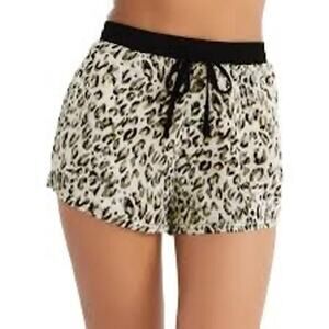 Bare Necessities Rise and Shine Satin Shorts Leopard Print New With Tags Size S